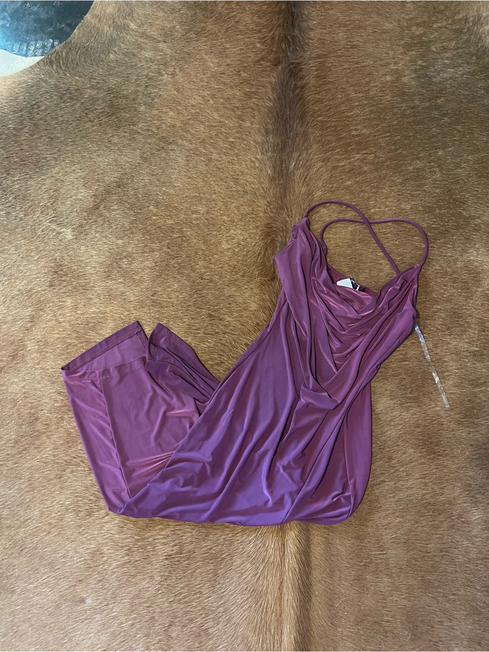 Windsor Plum Cowl Neck Dress
